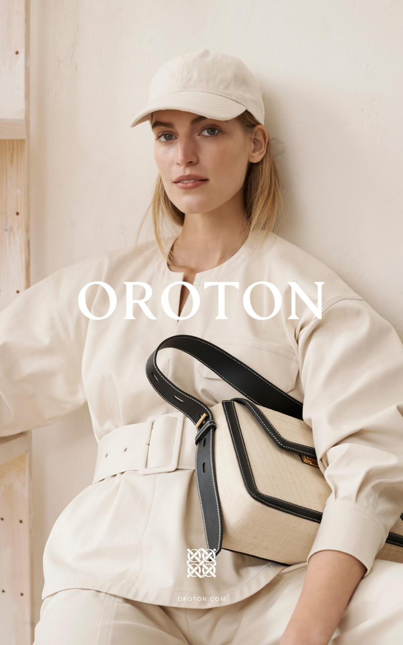 Vanessa Axente featured in  the Oroton advertisement for Spring/Summer 2020