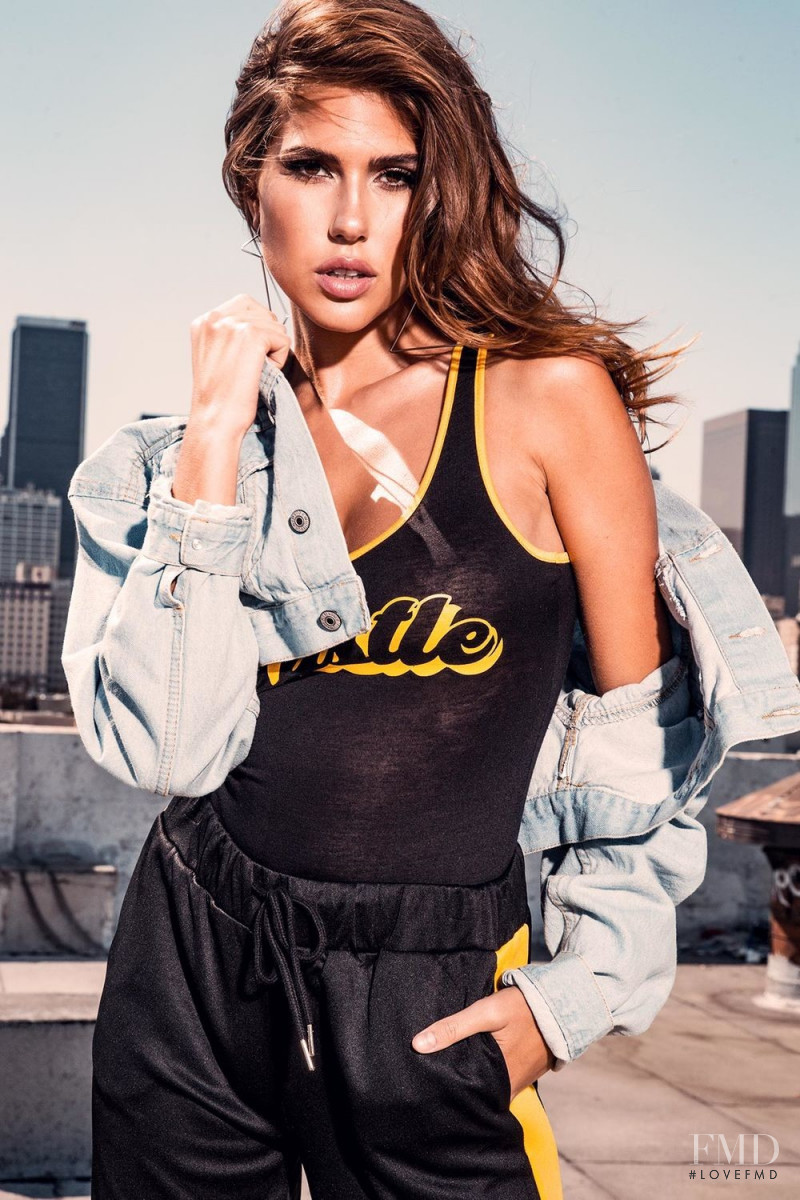 Kara Del Toro featured in  the A\'Gaci lookbook for Summer 2018