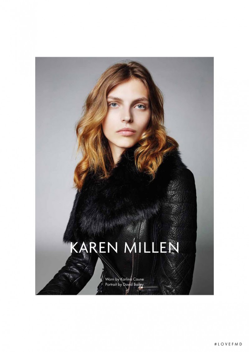 Karlina Caune featured in  the Karen Millen advertisement for Autumn/Winter 2013