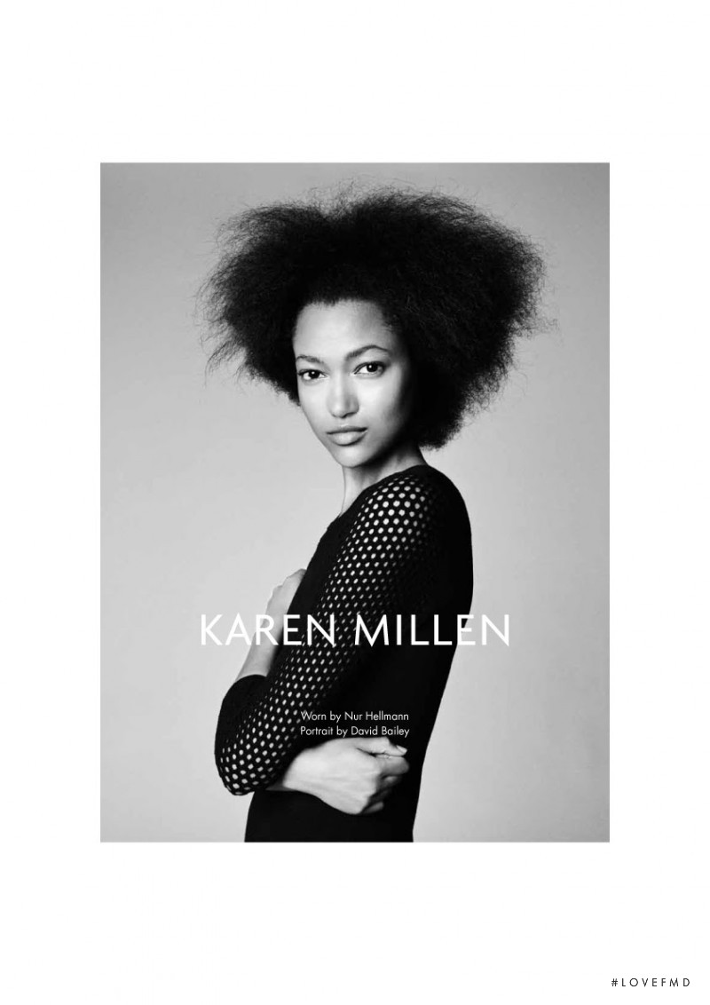 Nur Hellmann featured in  the Karen Millen advertisement for Autumn/Winter 2013