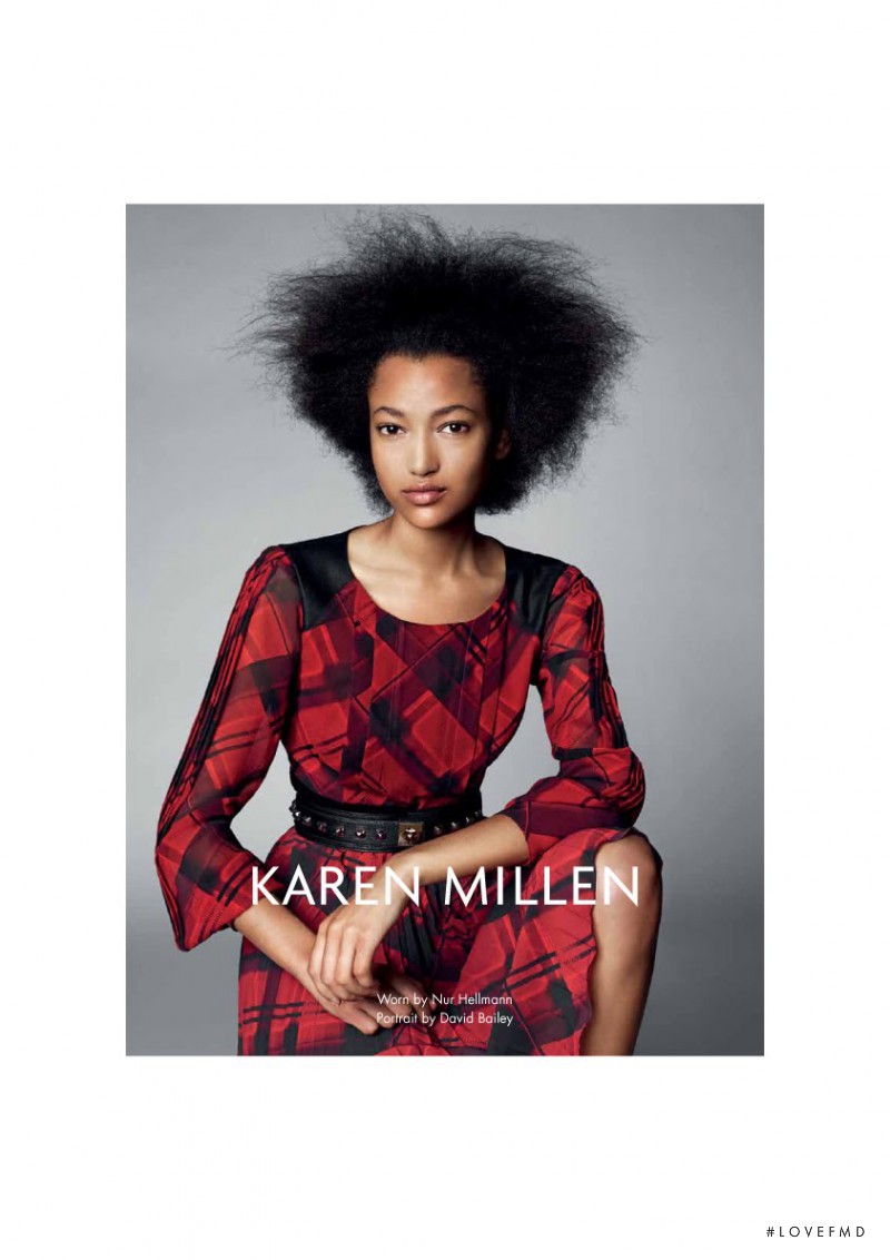 Nur Hellmann featured in  the Karen Millen advertisement for Autumn/Winter 2013