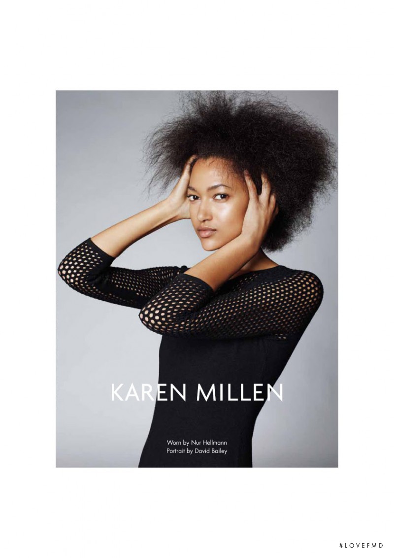 Nur Hellmann featured in  the Karen Millen advertisement for Autumn/Winter 2013