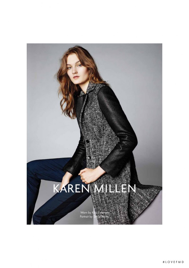 Kirsi Pyrhonen featured in  the Karen Millen advertisement for Autumn/Winter 2013