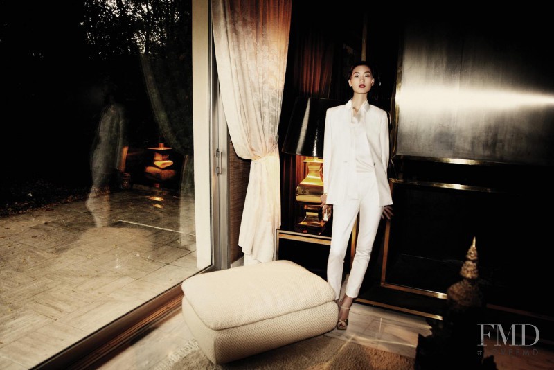 Lina Zhang featured in  the Shanghai Tang advertisement for Spring/Summer 2013