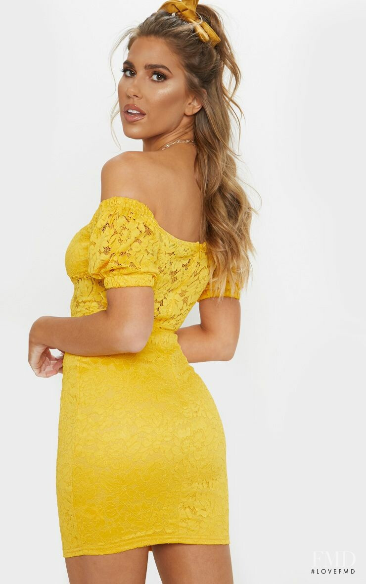 Kara Del Toro featured in  the PrettyLittleThing catalogue for Spring/Summer 2019