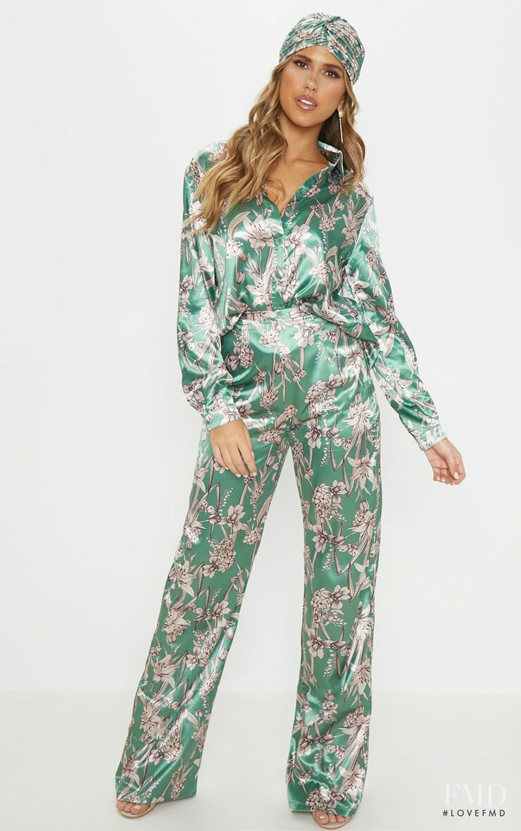 Kara Del Toro featured in  the PrettyLittleThing catalogue for Spring/Summer 2019