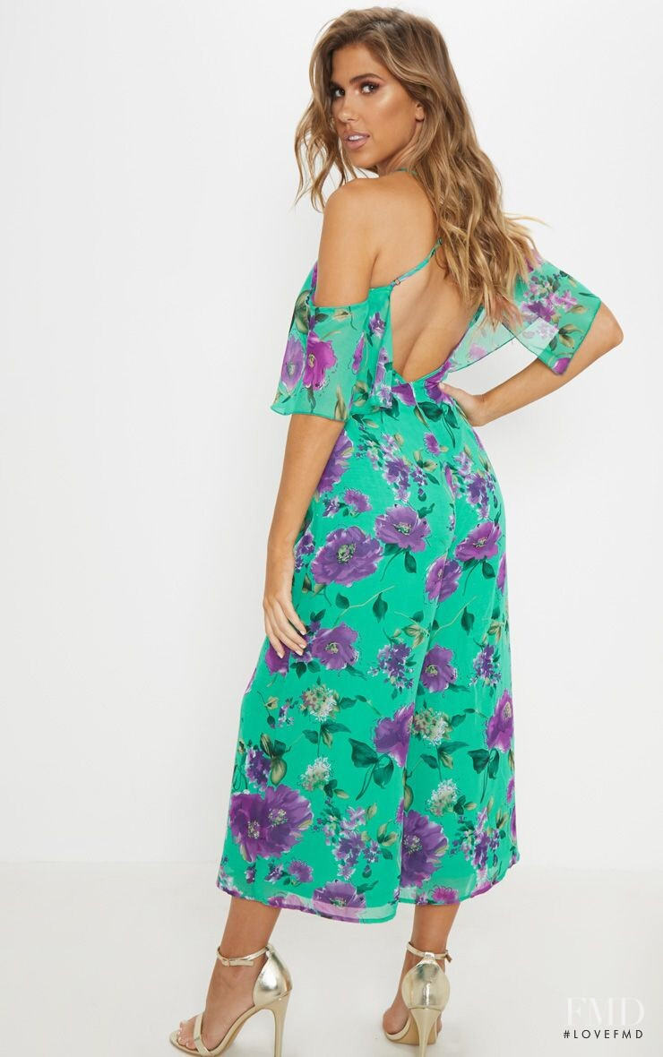 Kara Del Toro featured in  the PrettyLittleThing catalogue for Spring/Summer 2019