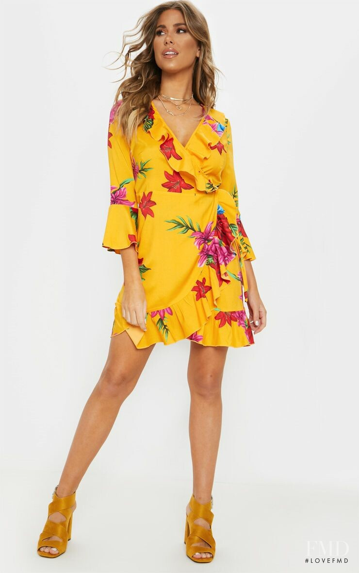 Kara Del Toro featured in  the PrettyLittleThing catalogue for Spring/Summer 2019