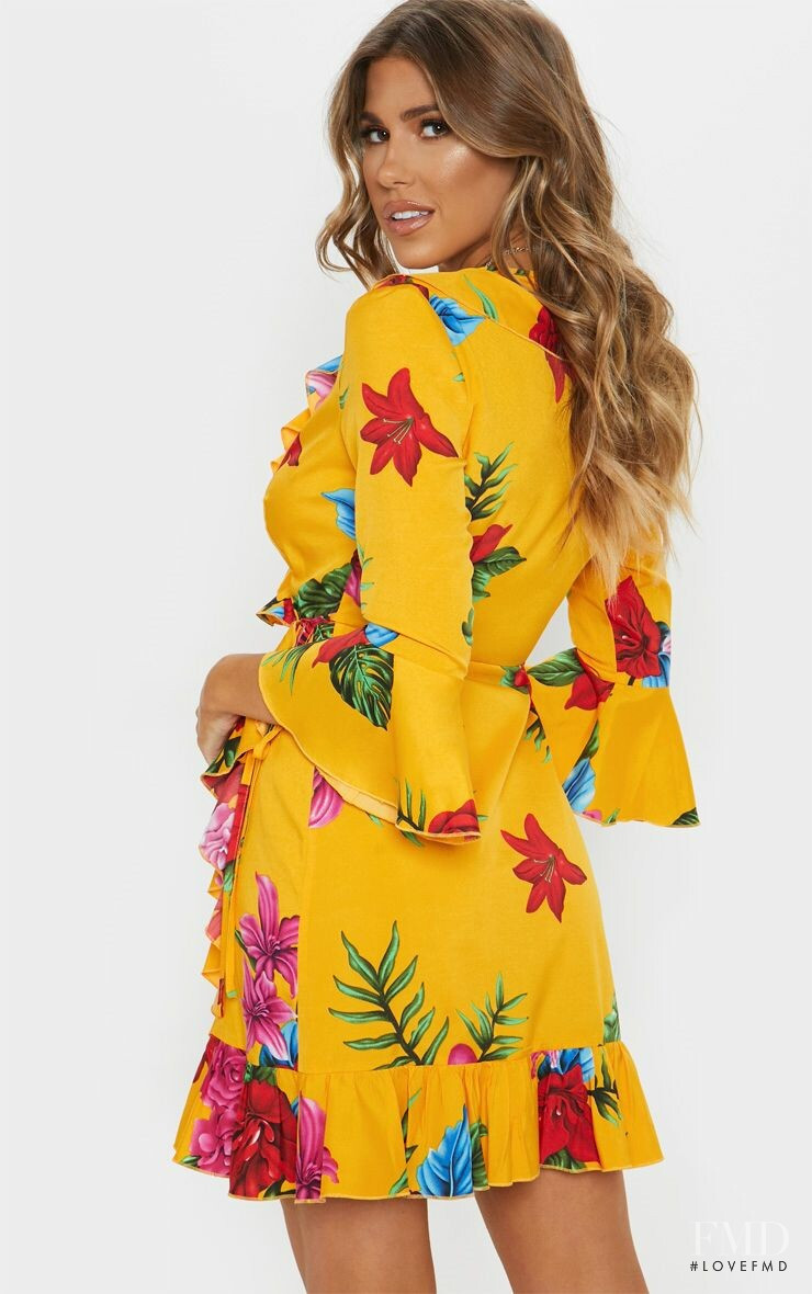 Kara Del Toro featured in  the PrettyLittleThing catalogue for Spring/Summer 2019