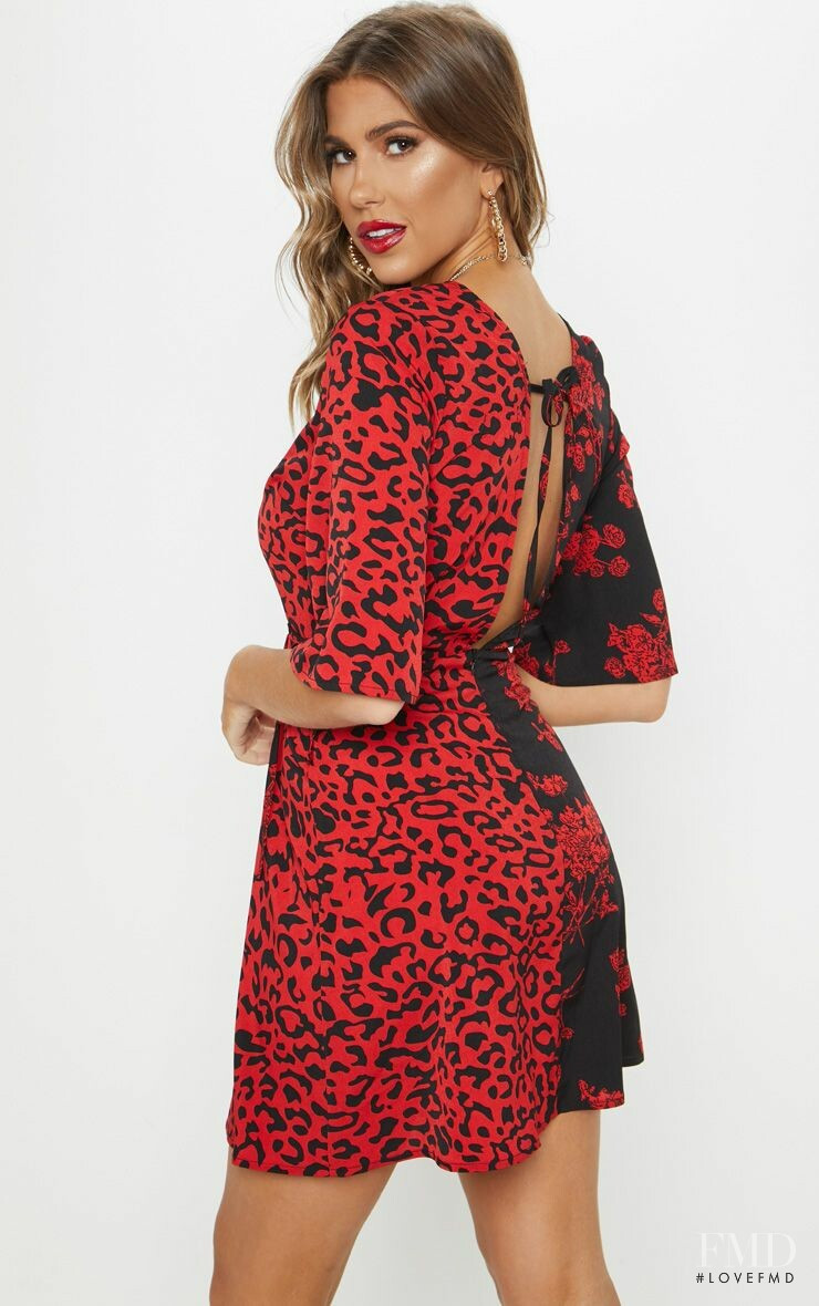 Kara Del Toro featured in  the PrettyLittleThing catalogue for Spring/Summer 2019