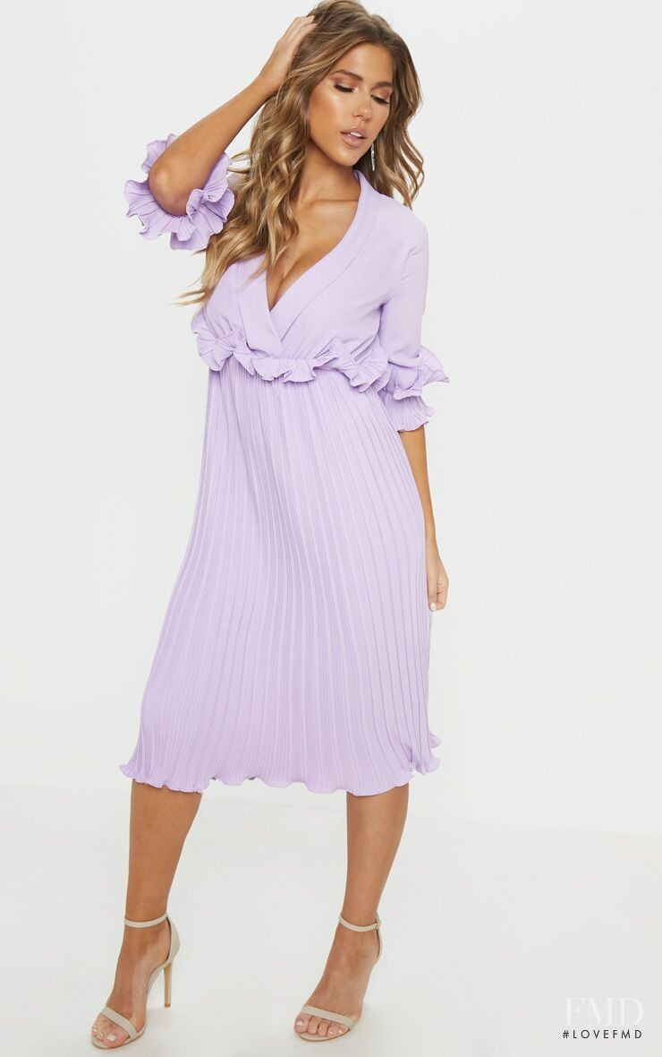 Kara Del Toro featured in  the PrettyLittleThing catalogue for Spring/Summer 2019