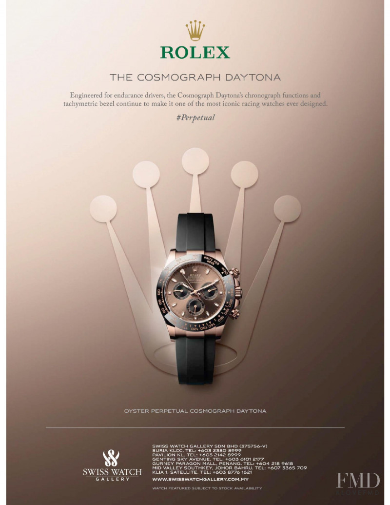 Rolex advertisement for Spring/Summer 2020