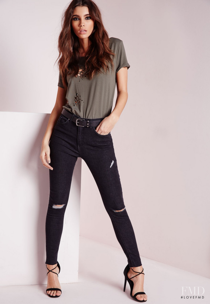 Cindy Mello featured in  the Missguided catalogue for Winter 2015