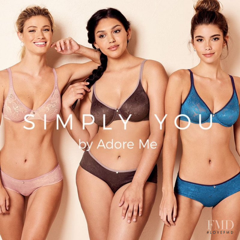 Cindy Mello featured in  the Adore Me catalogue for Autumn/Winter 2018