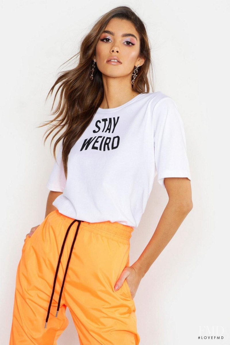 Cindy Mello featured in  the Boohoo catalogue for Spring/Summer 2019