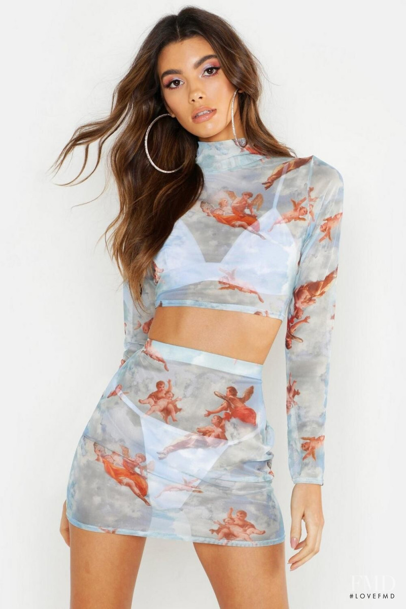 Cindy Mello featured in  the Boohoo catalogue for Spring/Summer 2019