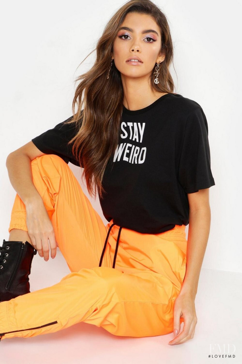 Cindy Mello featured in  the Boohoo catalogue for Spring/Summer 2019