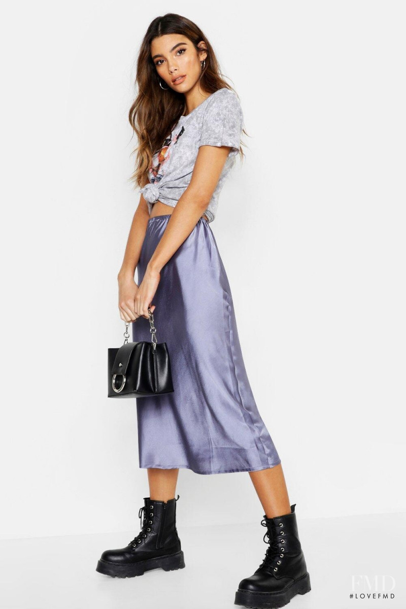 Cindy Mello featured in  the Boohoo catalogue for Spring/Summer 2019