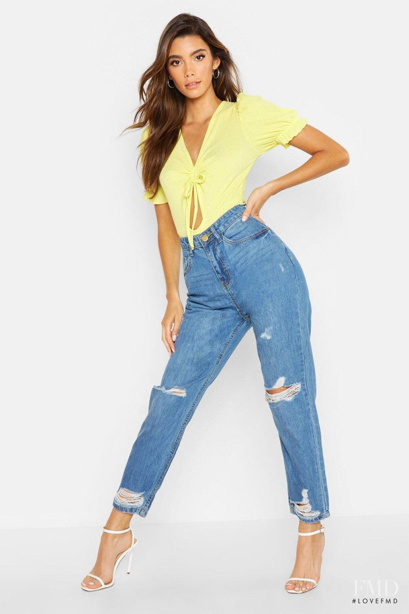 Cindy Mello featured in  the Boohoo catalogue for Spring/Summer 2019