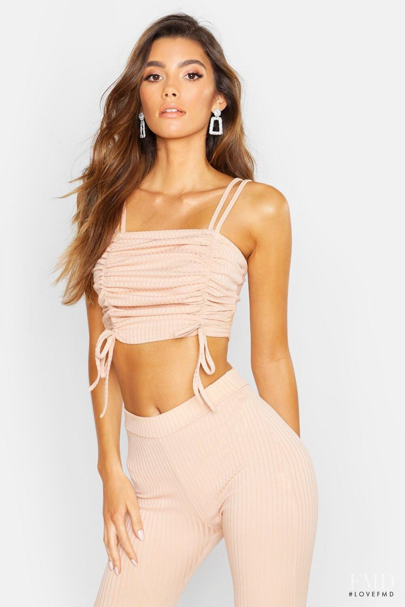 Cindy Mello featured in  the Boohoo catalogue for Spring/Summer 2019