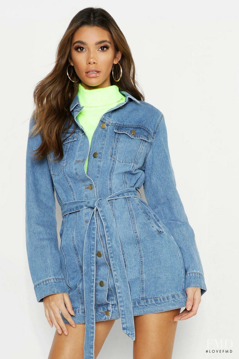 Cindy Mello featured in  the Boohoo catalogue for Spring/Summer 2019