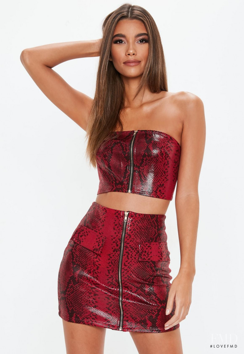 Cindy Mello featured in  the Missguided catalogue for Autumn/Winter 2018