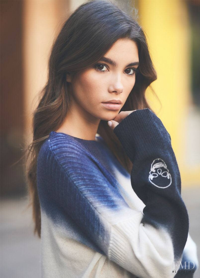 Cindy Mello featured in  the 360 / Skull Cashmere fashion show for Holiday 2019