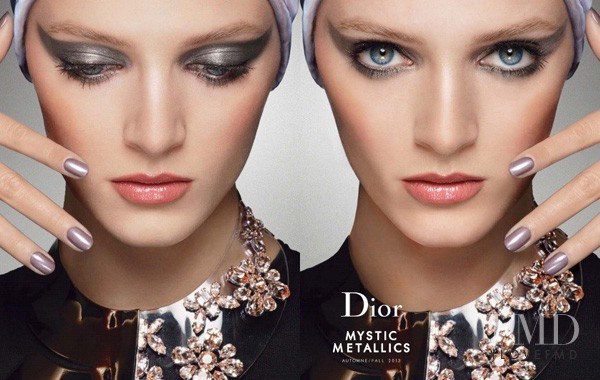 Daria Strokous featured in  the Dior Beauty advertisement for Autumn/Winter 2014