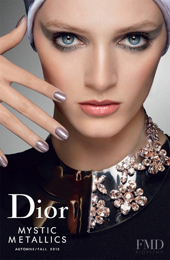 Daria Strokous featured in  the Dior Beauty advertisement for Autumn/Winter 2014