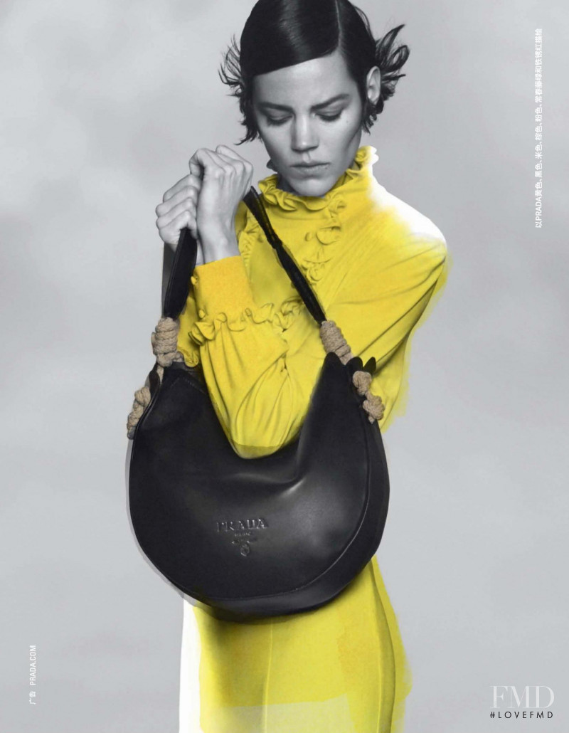 Freja Beha Erichsen featured in  the Prada advertisement for Pre-Fall 2020