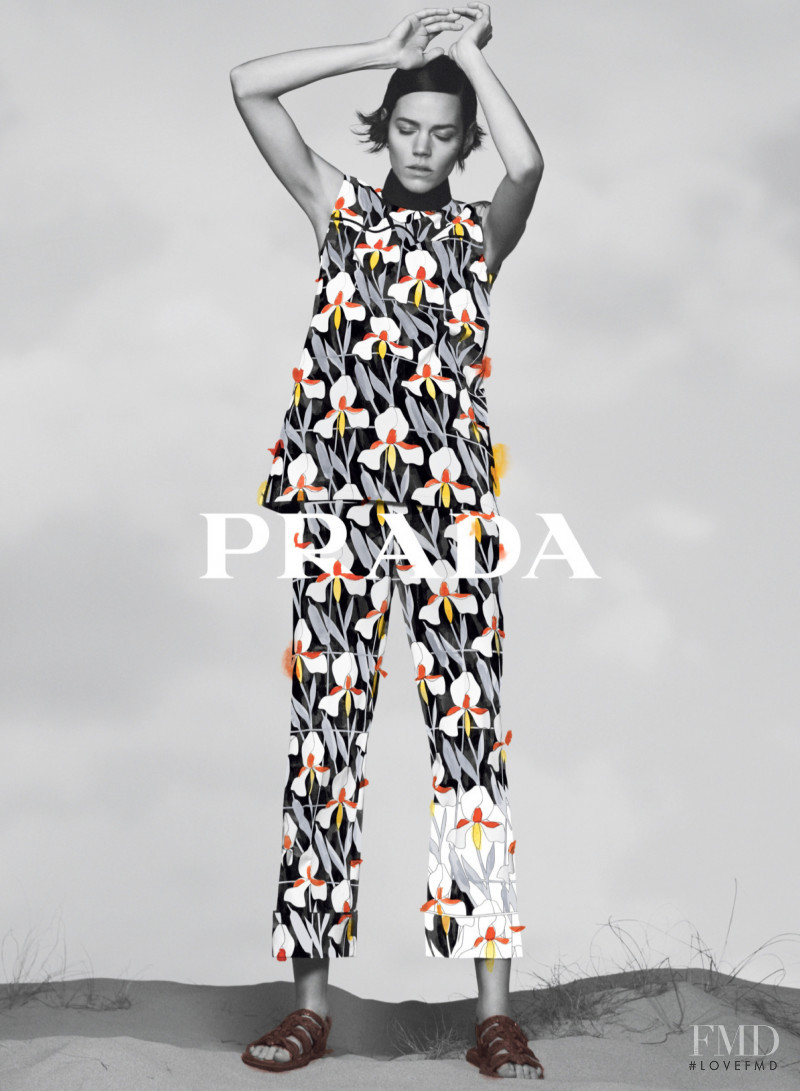 Freja Beha Erichsen featured in  the Prada advertisement for Pre-Fall 2020