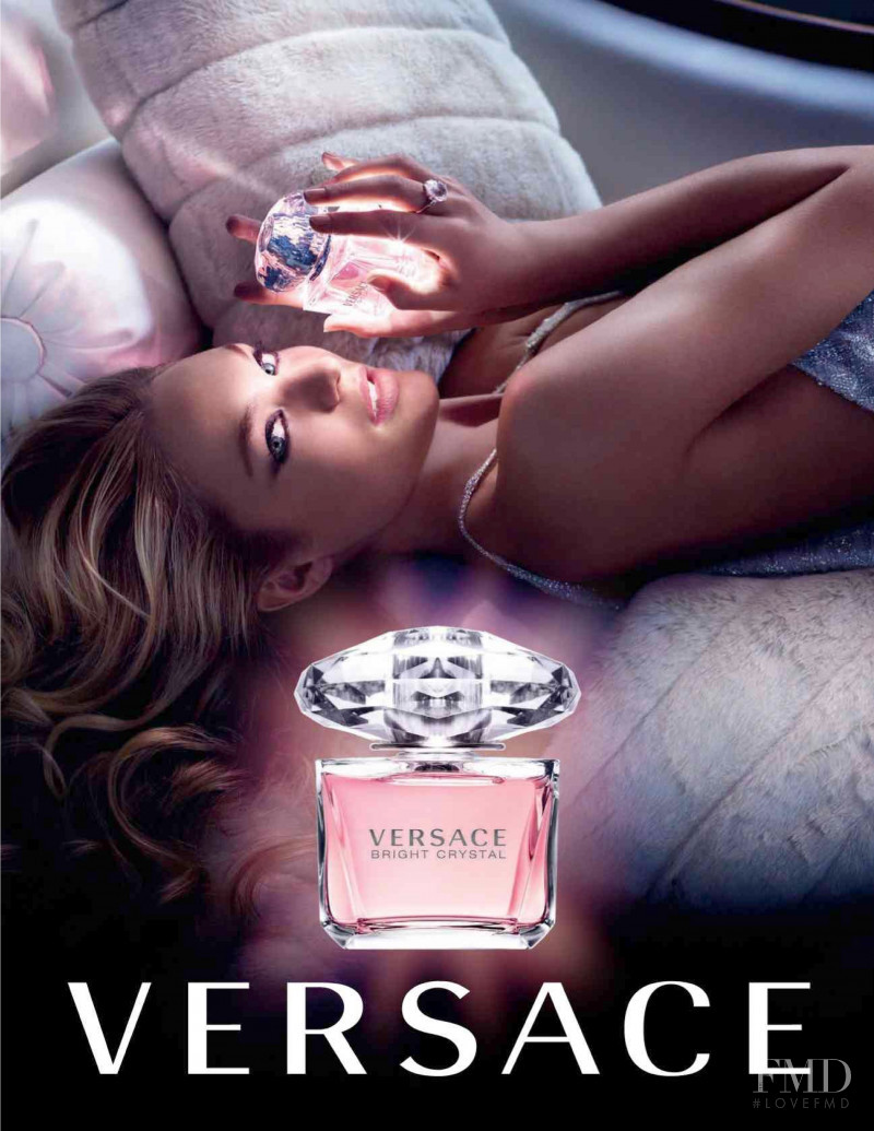 Candice Swanepoel featured in  the Versace Fragrance Bright Crystal Fragrance advertisement for Spring/Summer 2020