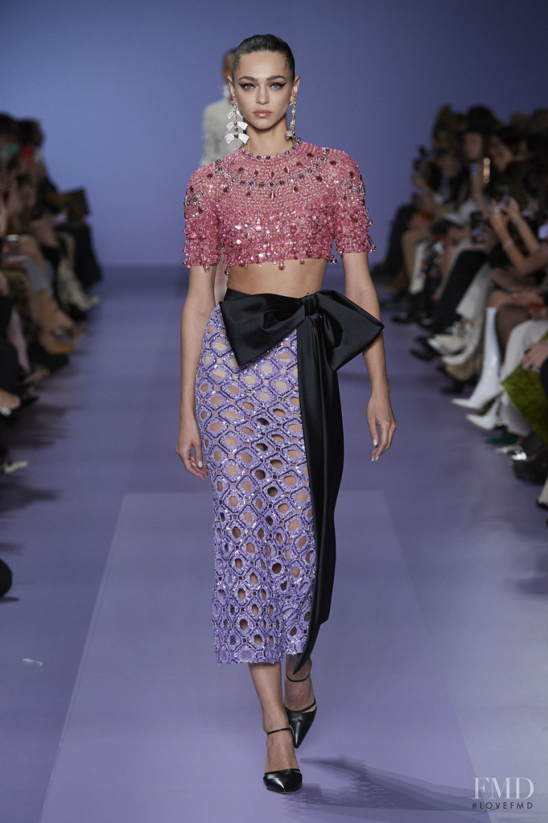 Zhenya Katava featured in  the Georges Hobeika fashion show for Spring/Summer 2020