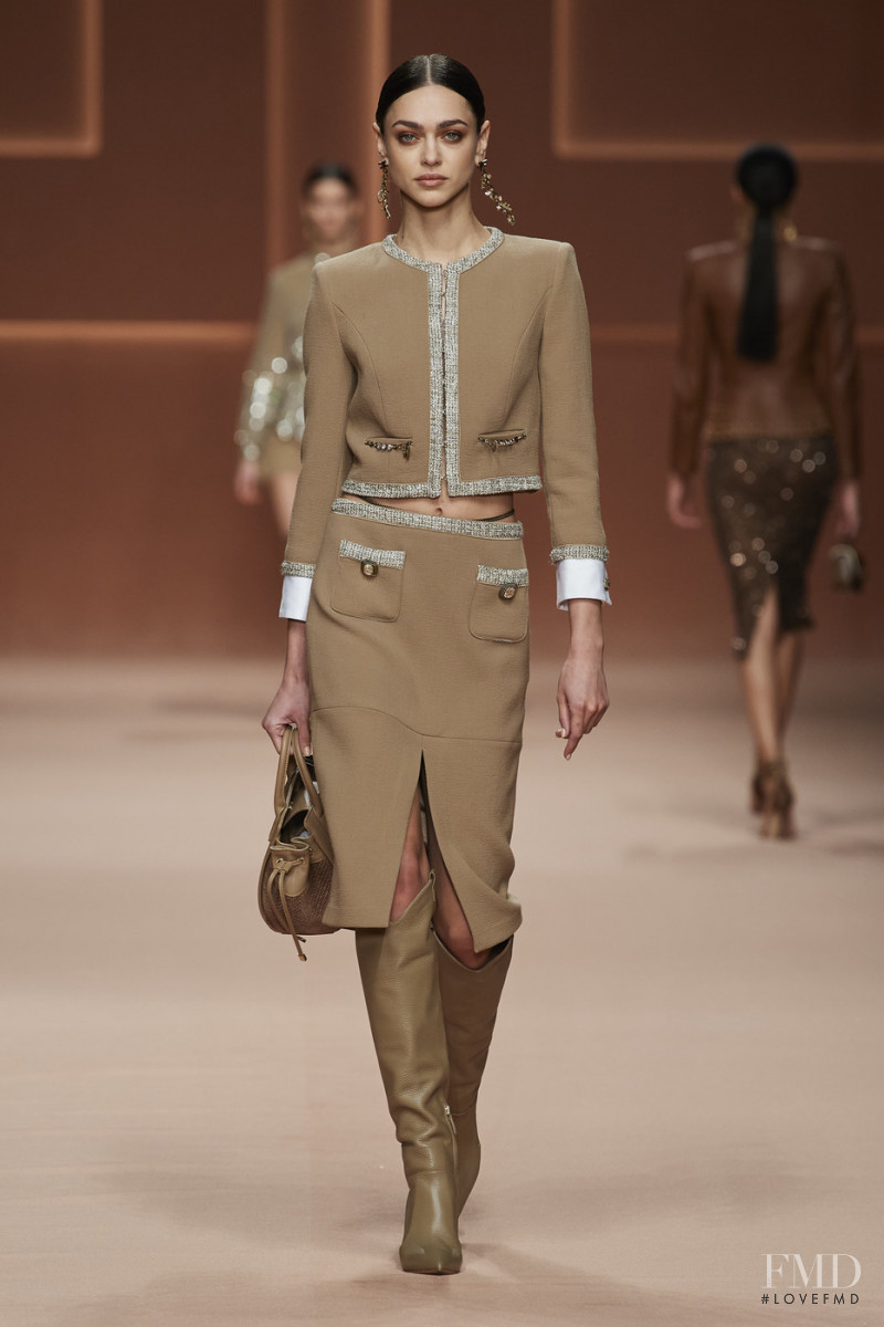 Zhenya Katava featured in  the Elisabetta Franchi fashion show for Autumn/Winter 2020