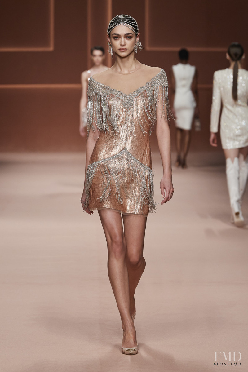 Zhenya Katava featured in  the Elisabetta Franchi fashion show for Autumn/Winter 2020