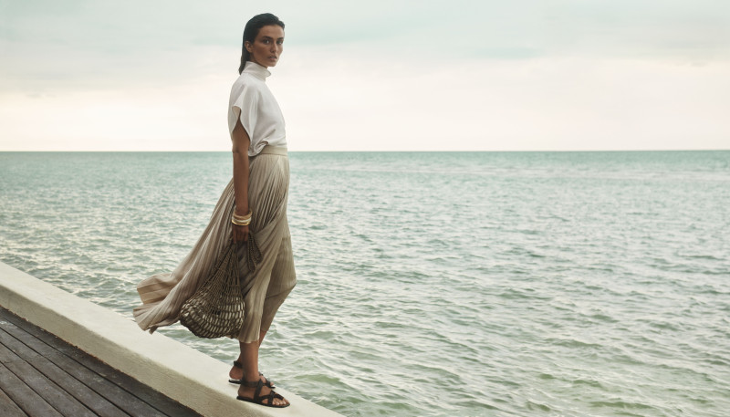 Andreea Diaconu featured in  the Massimo Dutti advertisement for Spring/Summer 2020