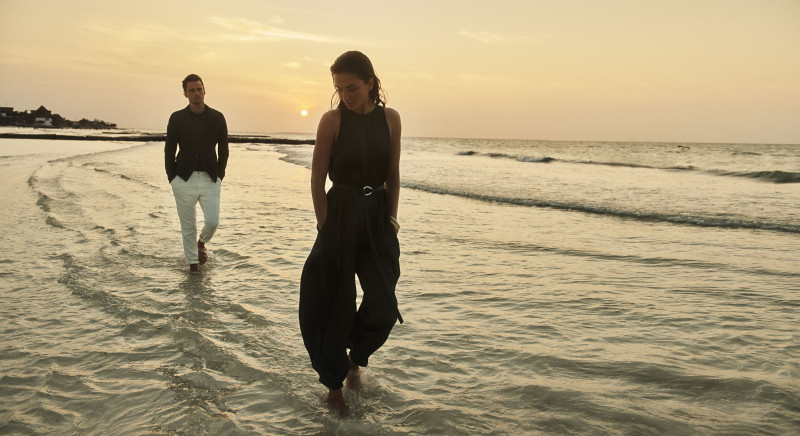 Andreea Diaconu featured in  the Massimo Dutti advertisement for Spring/Summer 2020