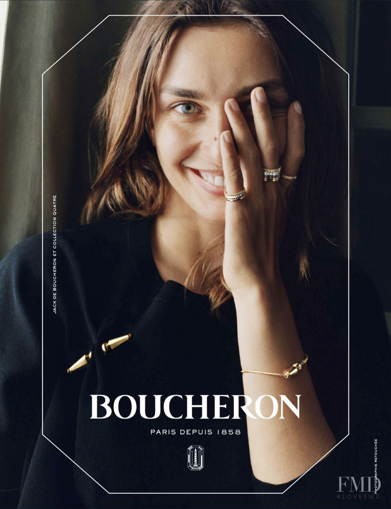 Andreea Diaconu featured in  the Boucheron advertisement for Spring/Summer 2020