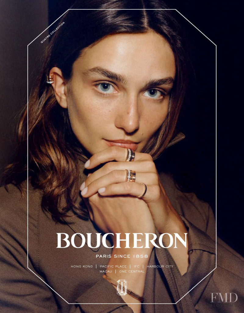 Andreea Diaconu featured in  the Boucheron advertisement for Spring/Summer 2020