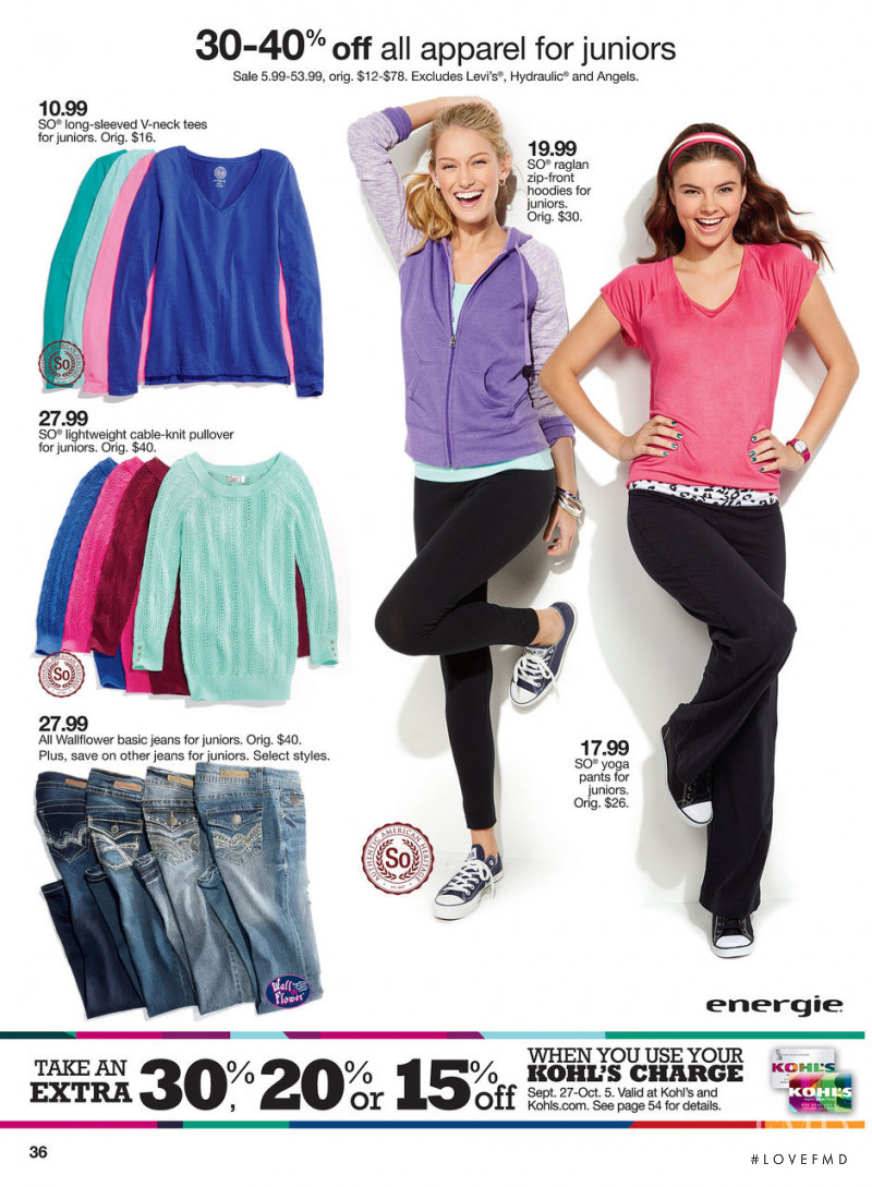 Caroline Lowe featured in  the Kohl\'s catalogue for Autumn/Winter 2013