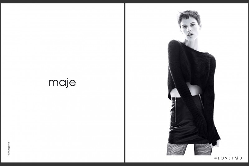 Saskia de Brauw featured in  the Maje advertisement for Autumn/Winter 2013