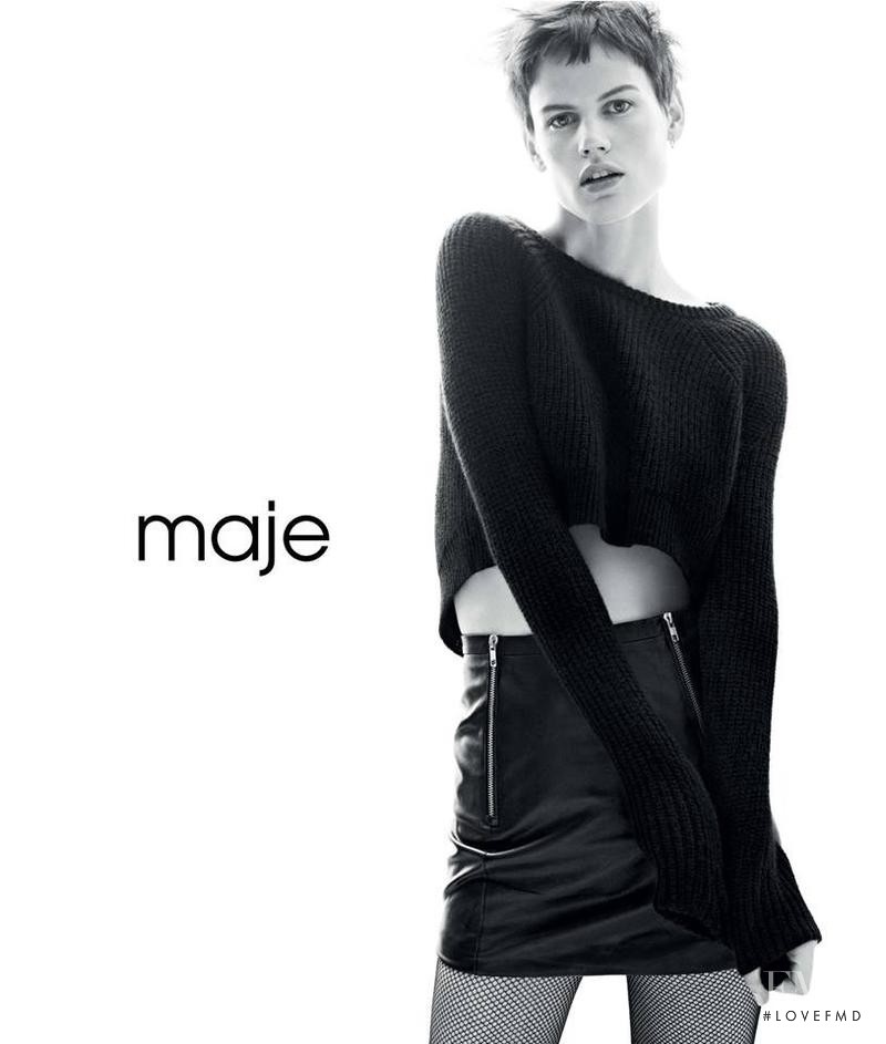 Saskia de Brauw featured in  the Maje advertisement for Autumn/Winter 2013