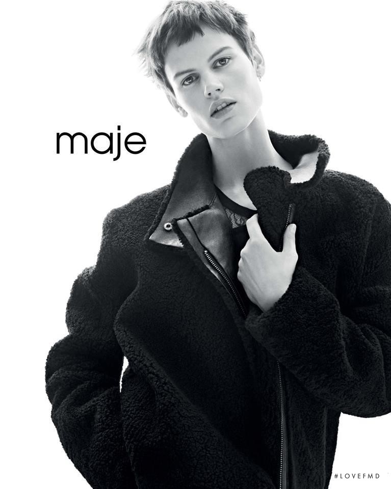 Saskia de Brauw featured in  the Maje advertisement for Autumn/Winter 2013