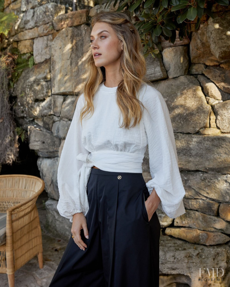 Caroline Lowe featured in  the Luxe de Valentina lookbook for Resort 2019