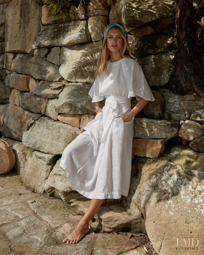 Caroline Lowe featured in  the Luxe de Valentina lookbook for Resort 2019