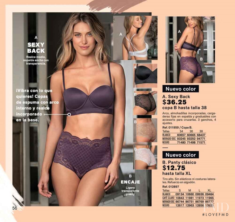 Caroline Lowe featured in  the Leonisa catalogue for Autumn/Winter 2019