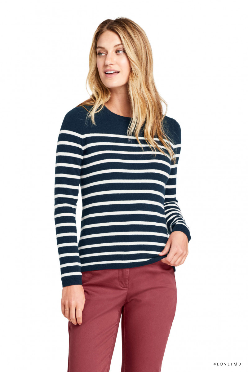 Caroline Lowe featured in  the Lands\'End catalogue for Autumn/Winter 2019