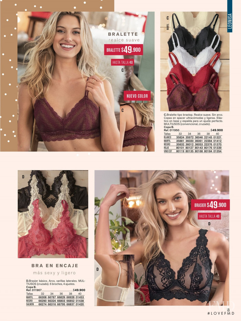 Caroline Lowe featured in  the Leonisa catalogue for Autumn/Winter 2018