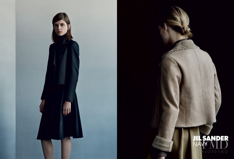 Kel Markey featured in  the Jil Sander Navy advertisement for Autumn/Winter 2013