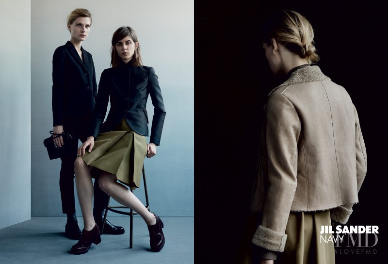 Kel Markey featured in  the Jil Sander Navy advertisement for Autumn/Winter 2013